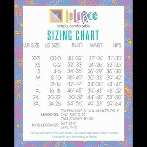 Lularoe Size Chart
